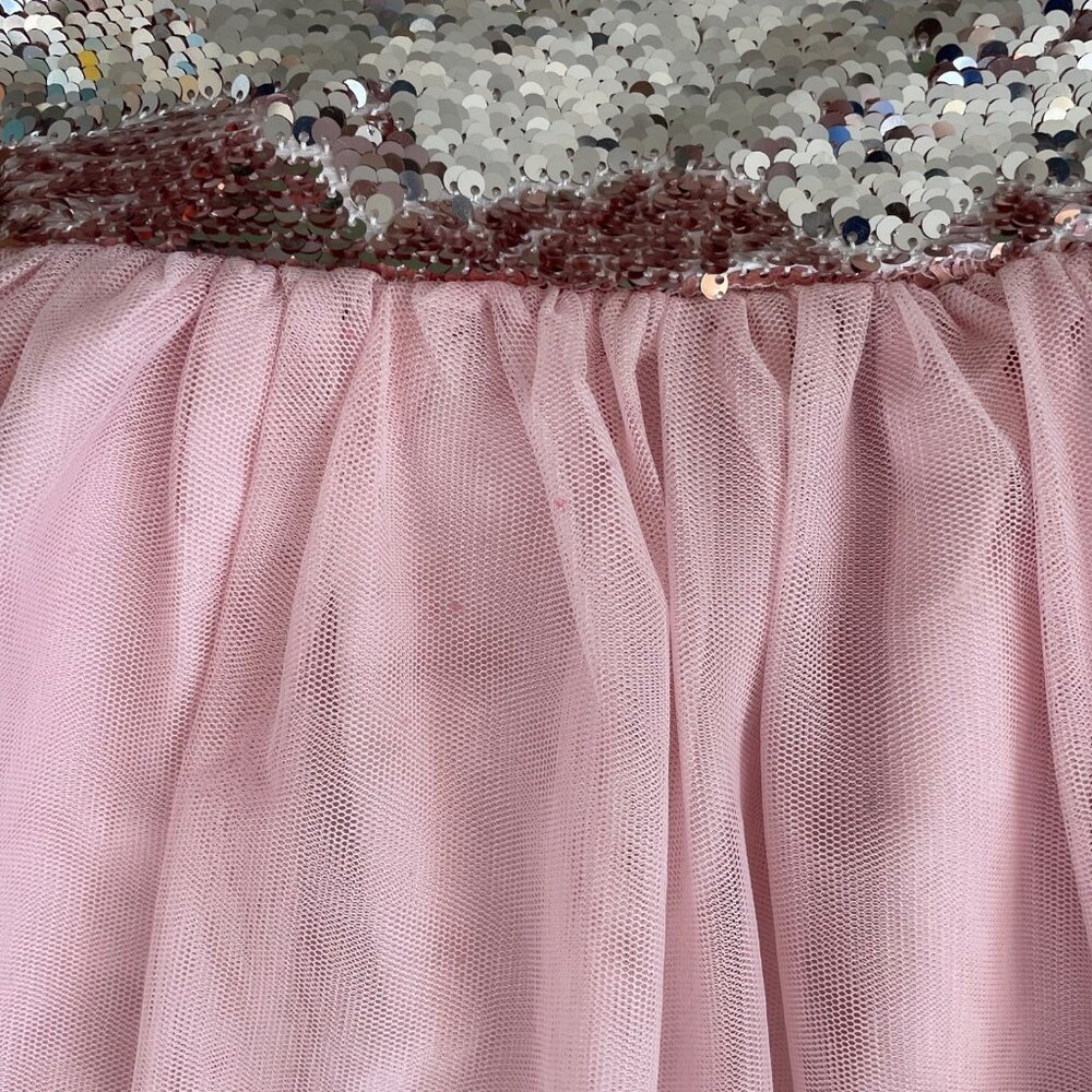 The Children's Place Girls' Pretty flip Sequin Top Tulle Bottom Dress - Picture 4 of 6
